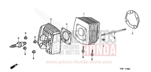CYLINDER/CYLINDER HEAD PK50MP de 1993